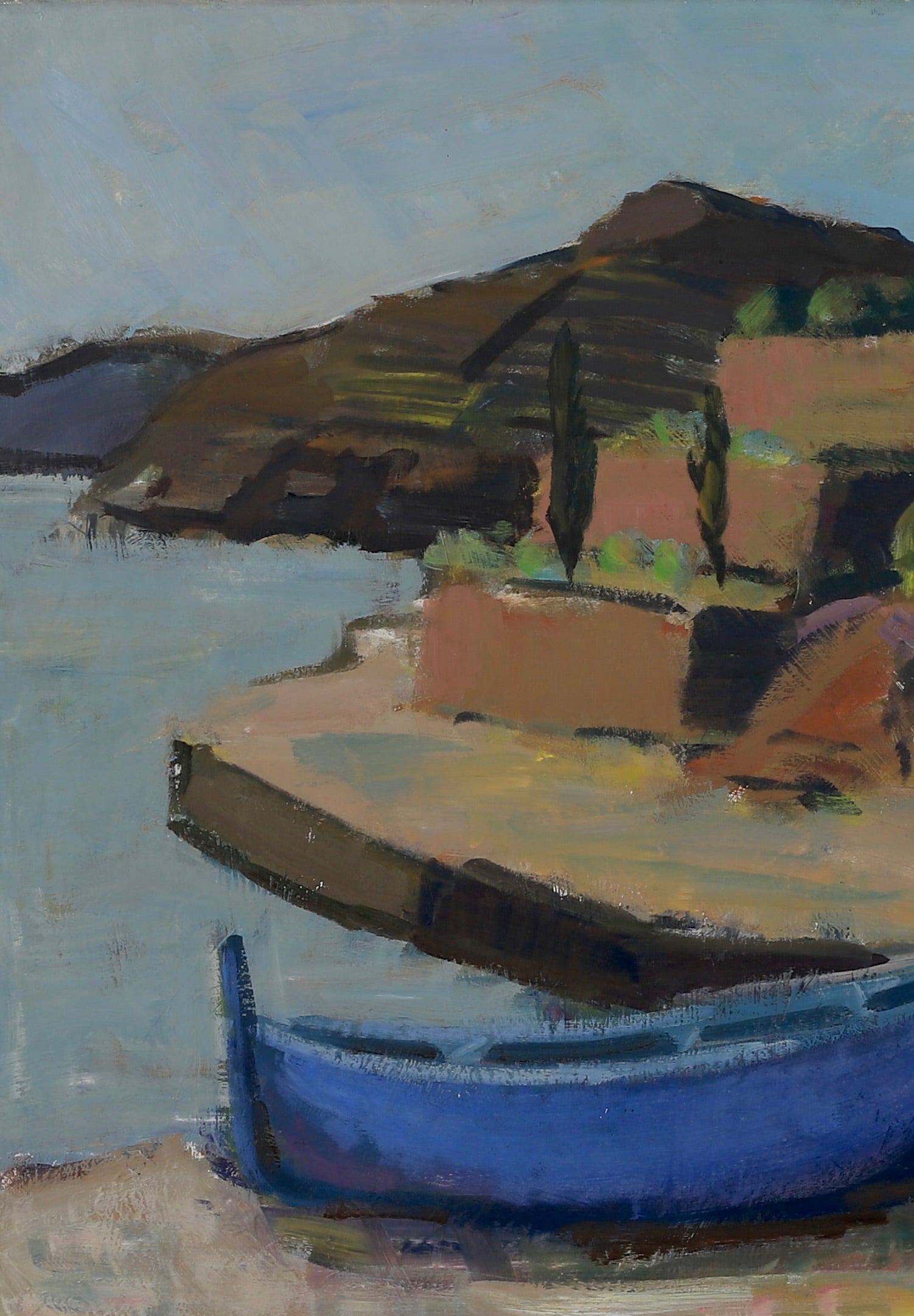 Vintage Coastal Painting by T Nilsson from Sweden