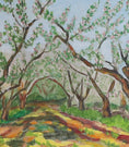 Load image into Gallery viewer, Colorful Swedish Vintage Original Landscape Oil Painting
