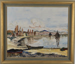 Mid Century Original Coastal Oil Painting From Sweden