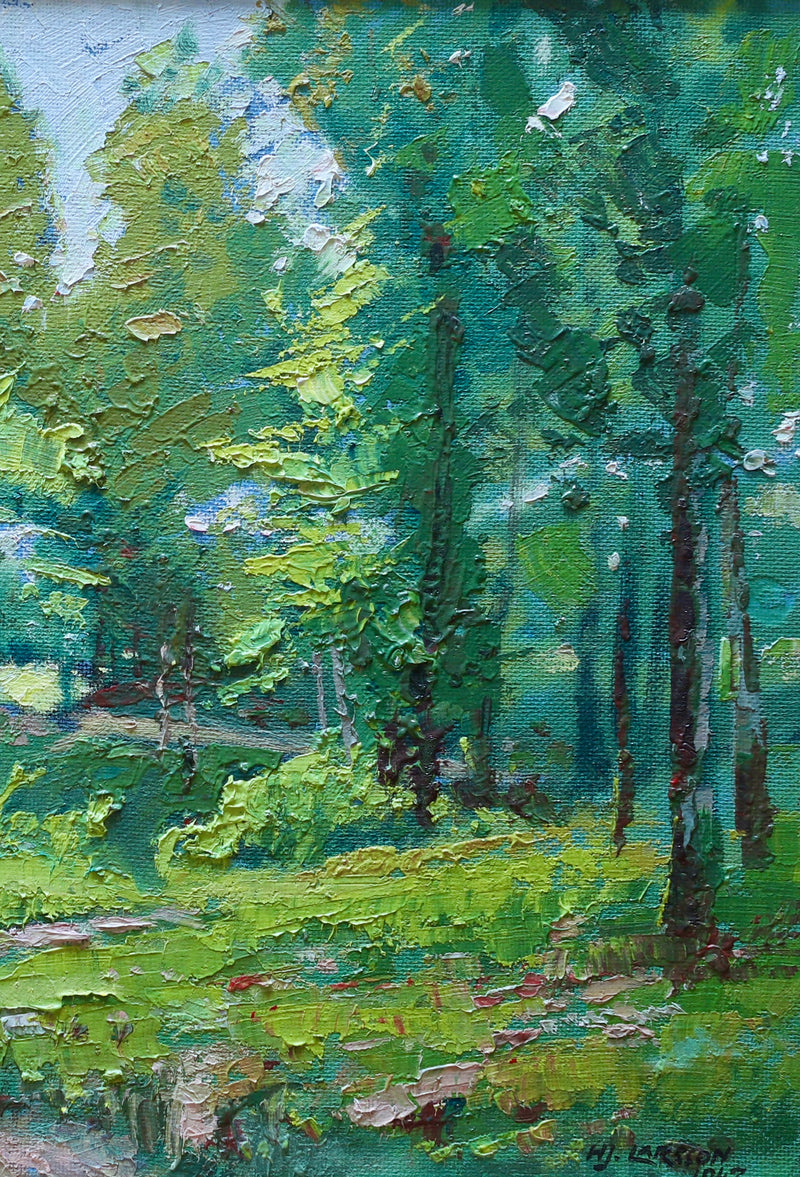 Original Mid Century Landscape Oil Painting from Sweden