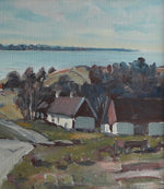 Vintage Coastal Painting by H Lindblom from Sweden