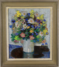 Load image into Gallery viewer, Swedish Vintage Mid Century Art Still Life Oil Painting
