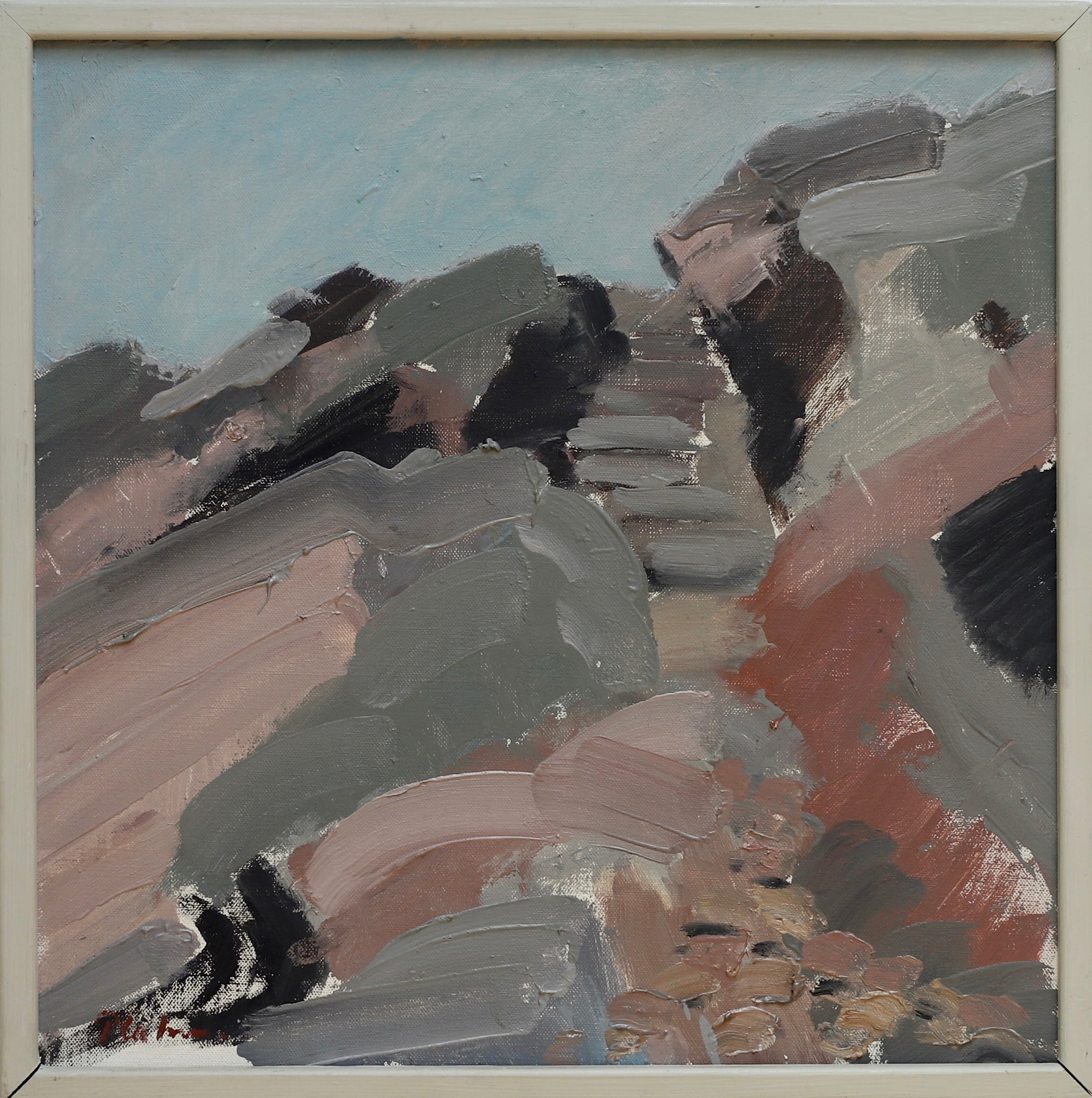 Mid Century Original Vintage Landscape Oil Painting from Sweden