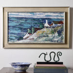 Mid Century Original Coastal Oil Painting From Sweden by K Christensen