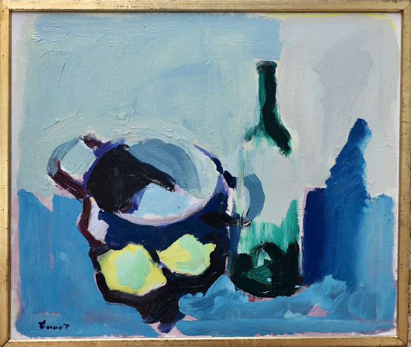 Vintage Mid Century Still Life Oil Painting From Sweden