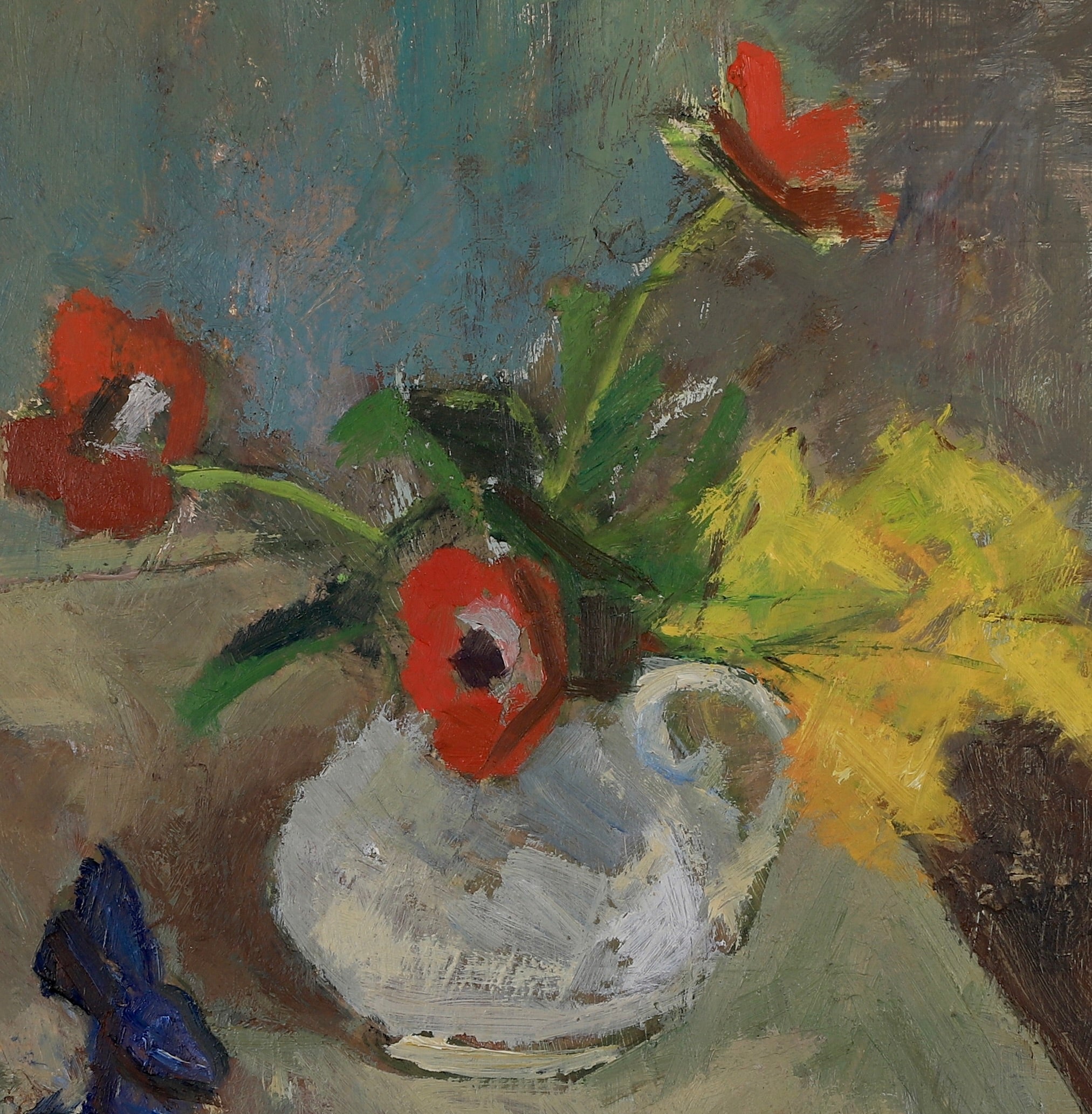 Vintage Still Life Oil Painting by G Fogler From Sweden