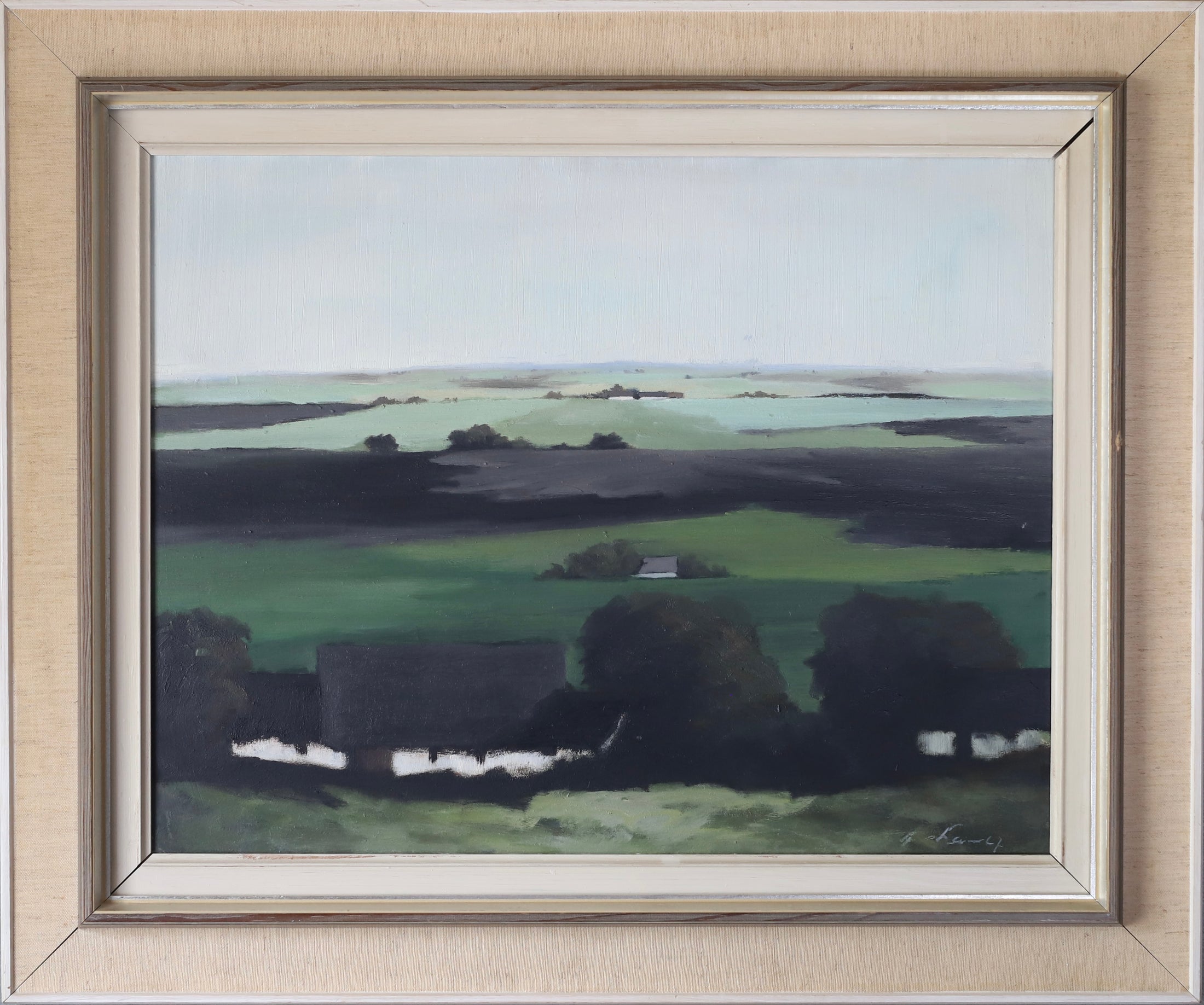 Mid Century Original Landscape Oil Painting from Sweden