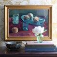 Load image into Gallery viewer, Vintage Mid Century Still Life Oil Painting By Sweden
