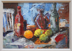 Mid Century Original Still Life Oil Painting From Sweden