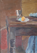 Vintage Oil Painting Kitchen Still Life From Sweden 1935
