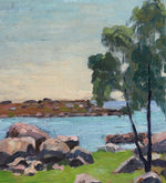 Mid Century Original Landscape Oil Painting From Sweden