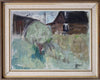 Vintage Farmhouse Oil Painting From Sweden by J Bören