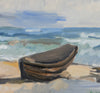 Mid Century Original Coastal Oil Painting From Sweden