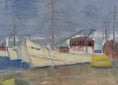 Load image into Gallery viewer, Vintage Art Mid Century Coastal Oil Painting from Sweden
