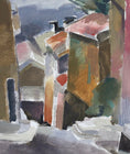 Load image into Gallery viewer, Mid Century Original Cityscape Oil Painting From Sweden
