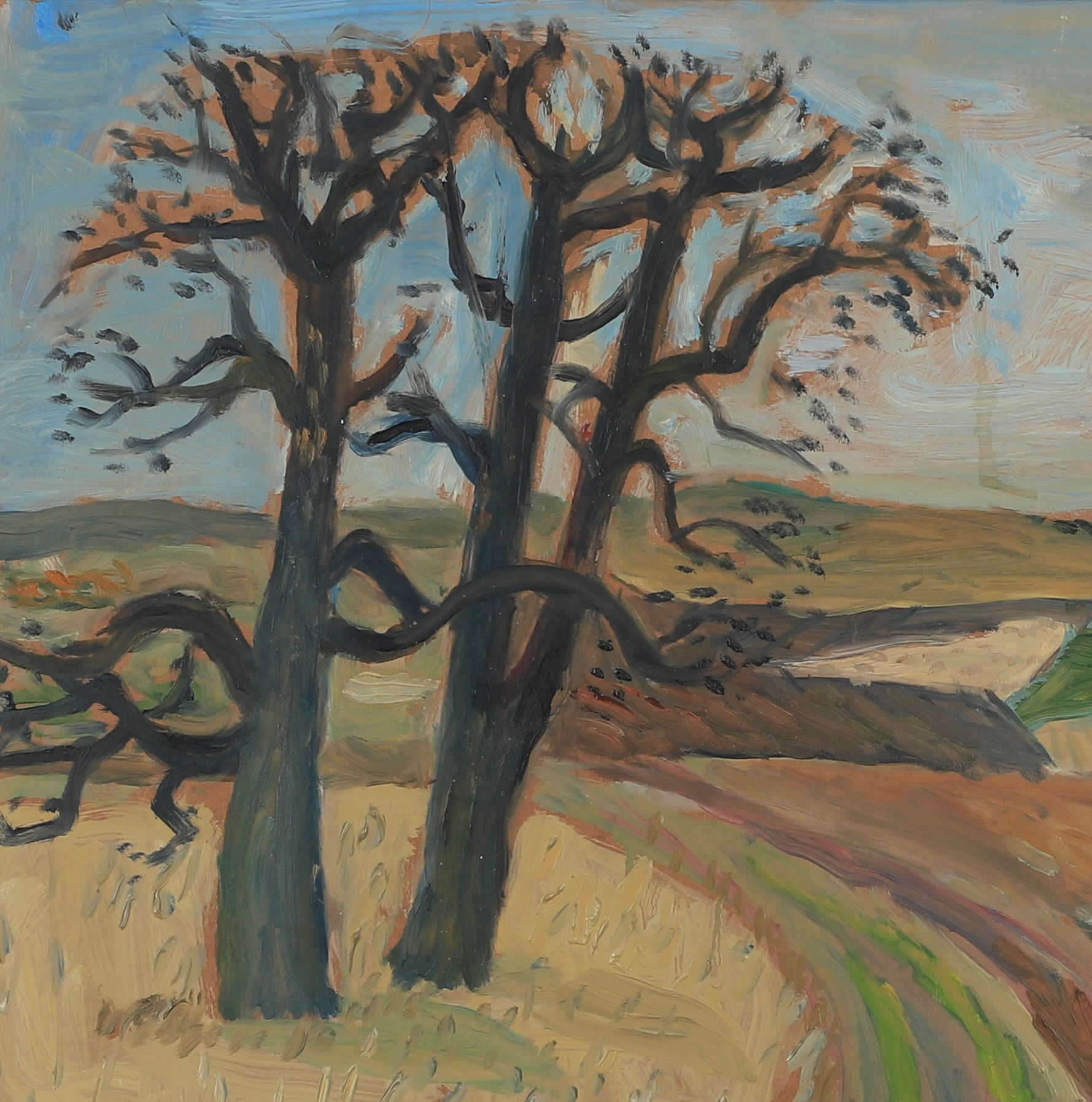 Mid Century Original Landscape By G Karlmark Sweden