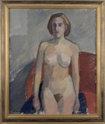 Vintage Figurative Oil Painting by K Hanqvist from Sweden