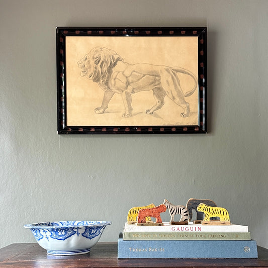 Art School Drawing of Lion Sculpture From Sweden