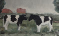 Load image into Gallery viewer, Vintage Art Room Original Oil Painting of Cows From Sweden

