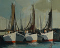 Load image into Gallery viewer, Mid Century Original Sailboat Oil Painting From Sweden 1957

