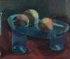 Vintage Mid Century Still Life Oil Painting By Sweden