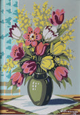 Load image into Gallery viewer, Mid Century Original Still Life Oil Painting of Tulips From Sweden
