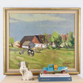 Load image into Gallery viewer, Vintage Art Original Oil Painting of Horses From Sweden
