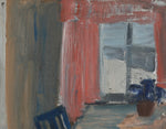 Mid Century Interior Oil Painting From Sweden