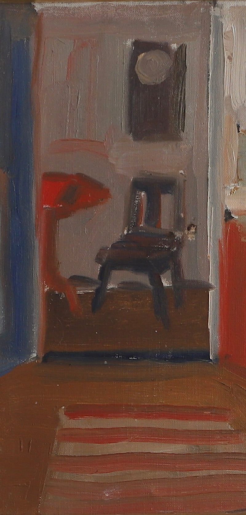 Mid Century Interior Oil Painting From Sweden