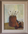 Swedish Vintage Art Still Life Oil Painting by H Larsson