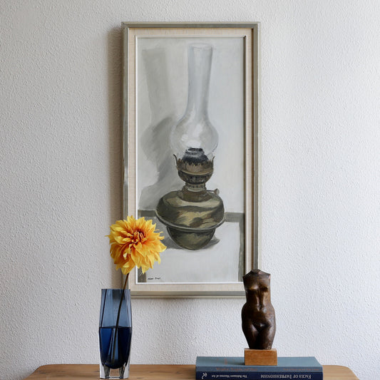 Affordable Art Vintage Original Still Life Painting from Sweden