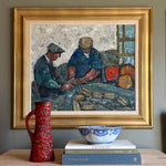 Mid Century Original Vintage Oil Painting from Sweden