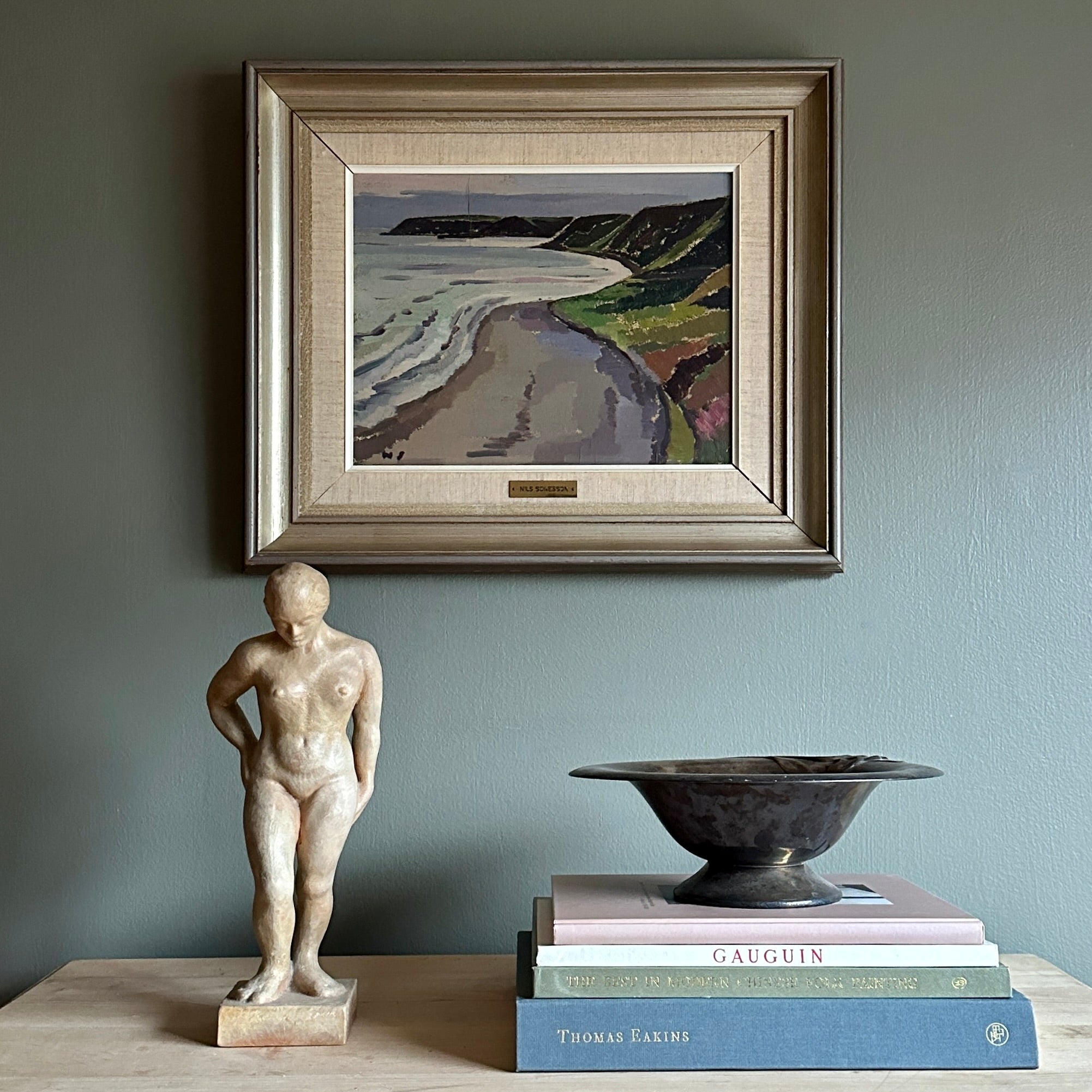 Vintage Original Landscape Oil Painting From Sweden by N Sonesson