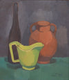 Vintage Oil Painting Kitchen Still Life From Sweden 1939