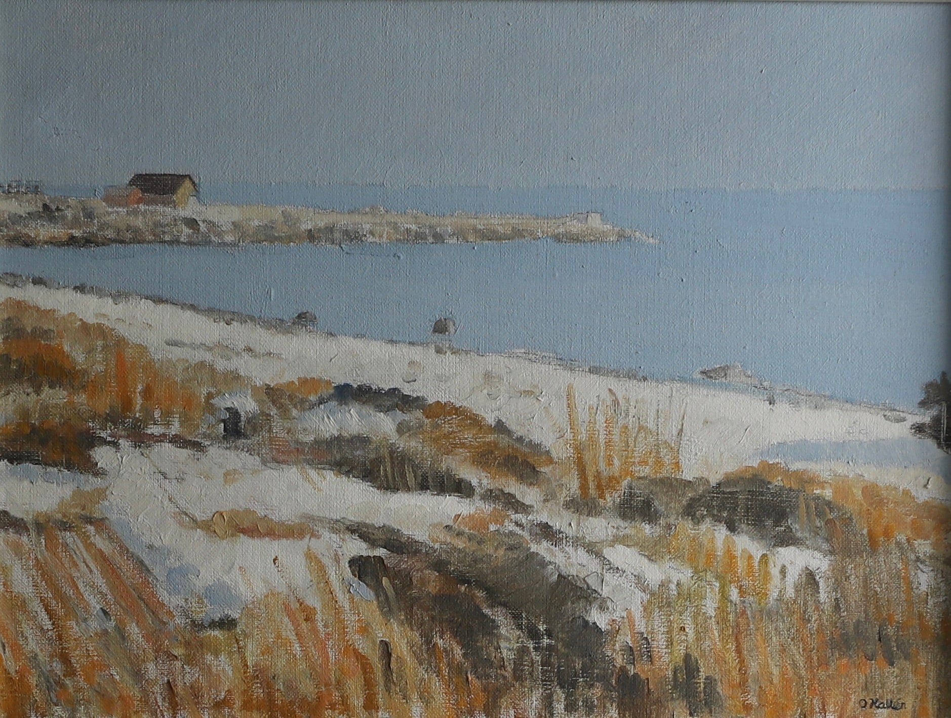 Vintage Original Oil Painting By O Hallén Sweden