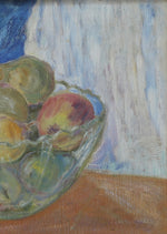 Vintage Mid Century Still Life of Fruit Oil Painting From Sweden