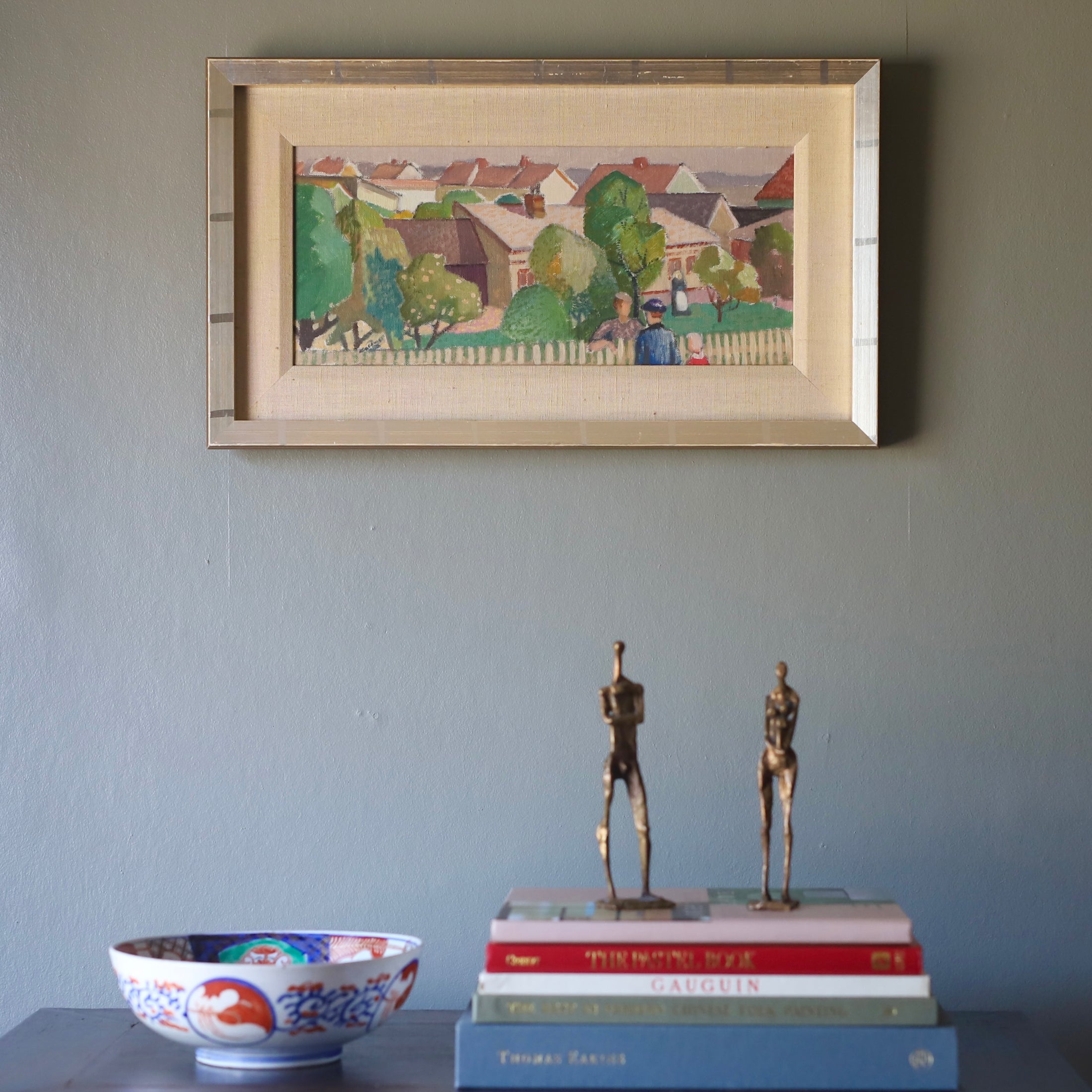 Mid Century Original Vintage Oil Painting from Sweden