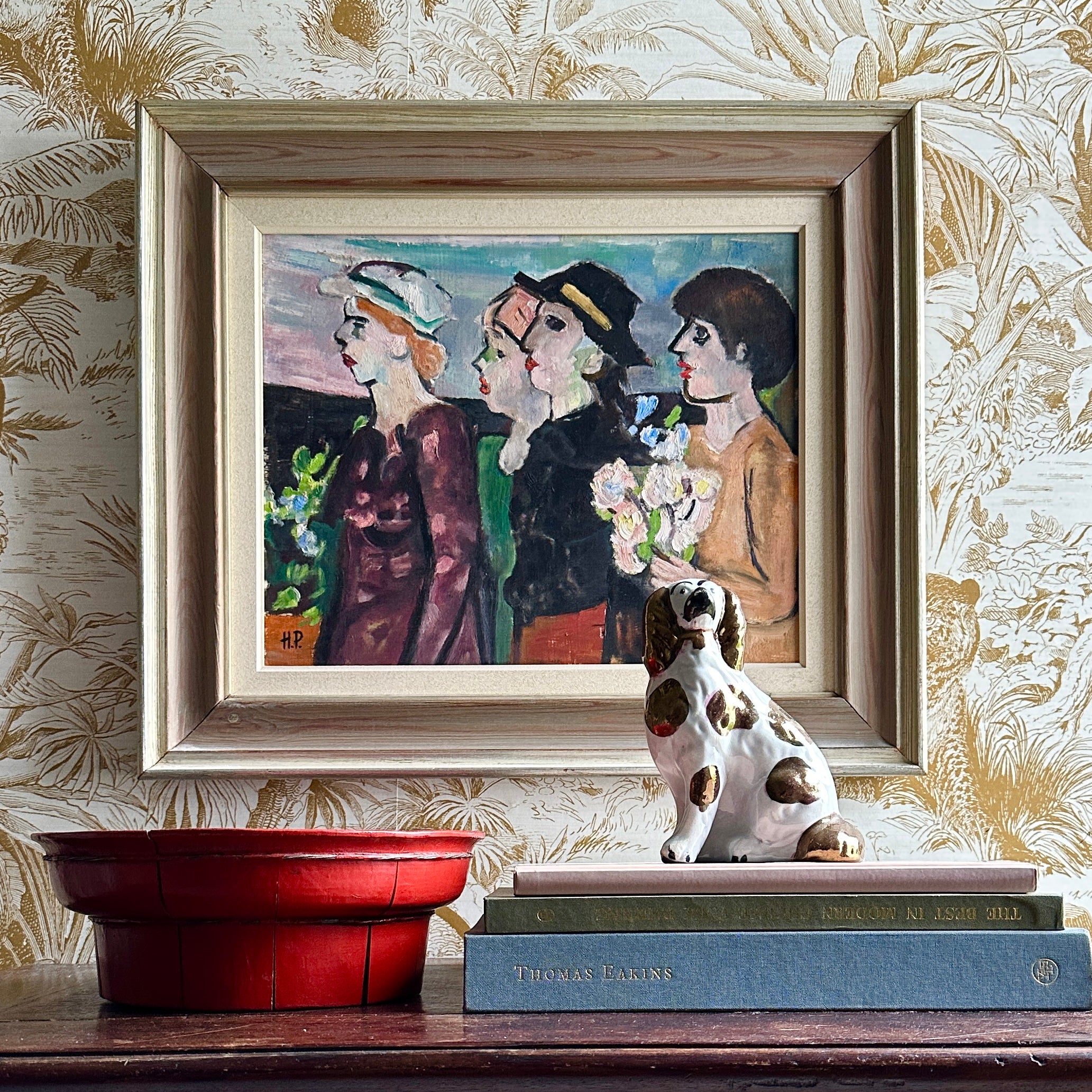 Swedish Vintage Figurative Oil Painting From Sweden