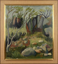 Load image into Gallery viewer, Swedish Mid Century Vintage Art Landscape Oil Painting 1944
