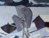 Vintage Art Room Original Winter Oil Painting by G Turèn Sweden