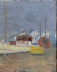 Load image into Gallery viewer, Vintage Art Mid Century Coastal Oil Painting from Sweden
