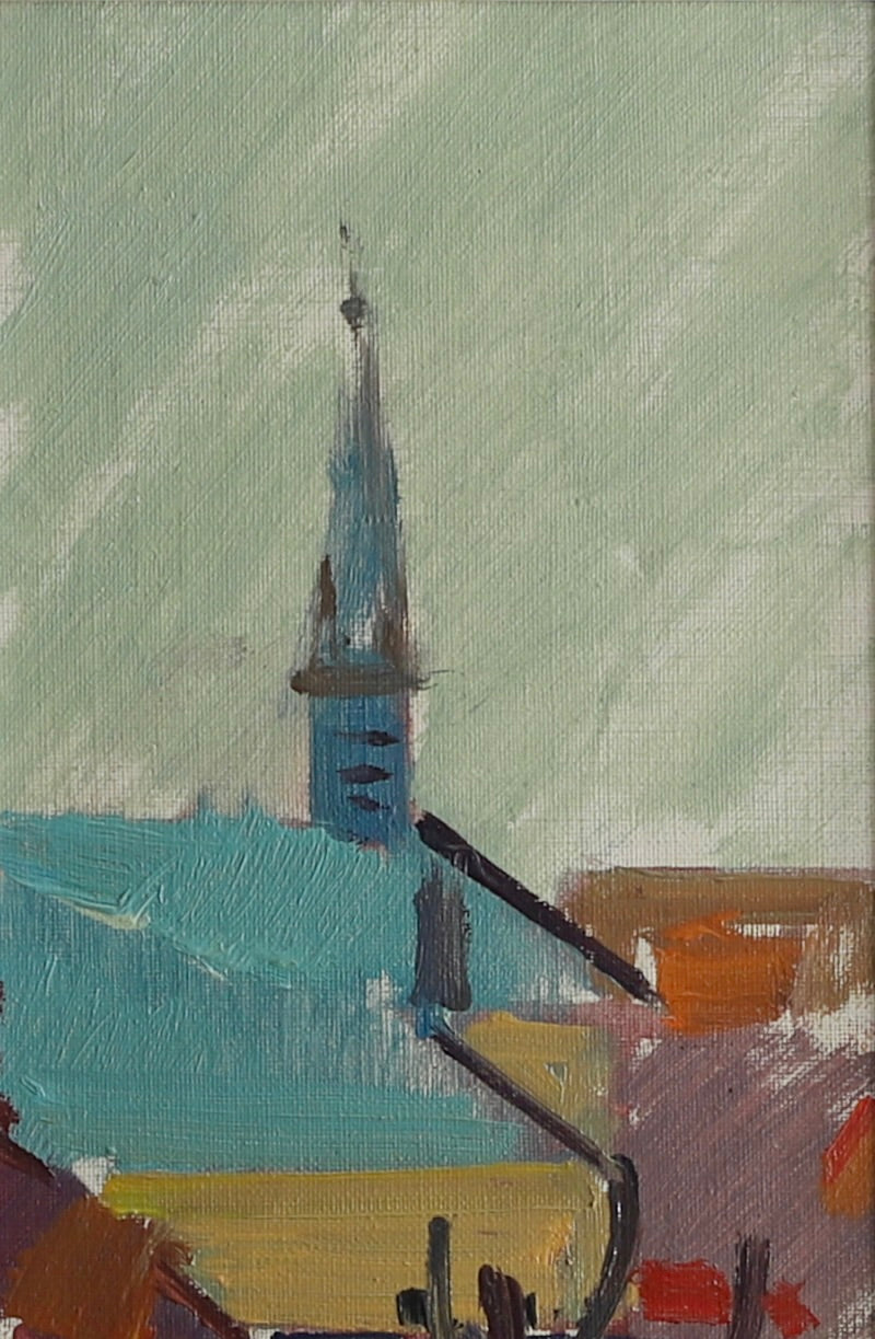 Mid Century Vintage Oil Painting From Sweden by G Stawåsen