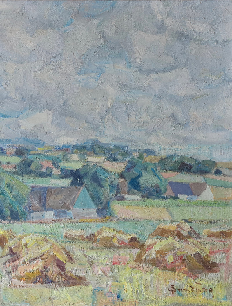 Mid Century Original Landscape Oil Painting From Sweden