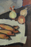 Mid Century Original Still Life Oil Painting From Sweden