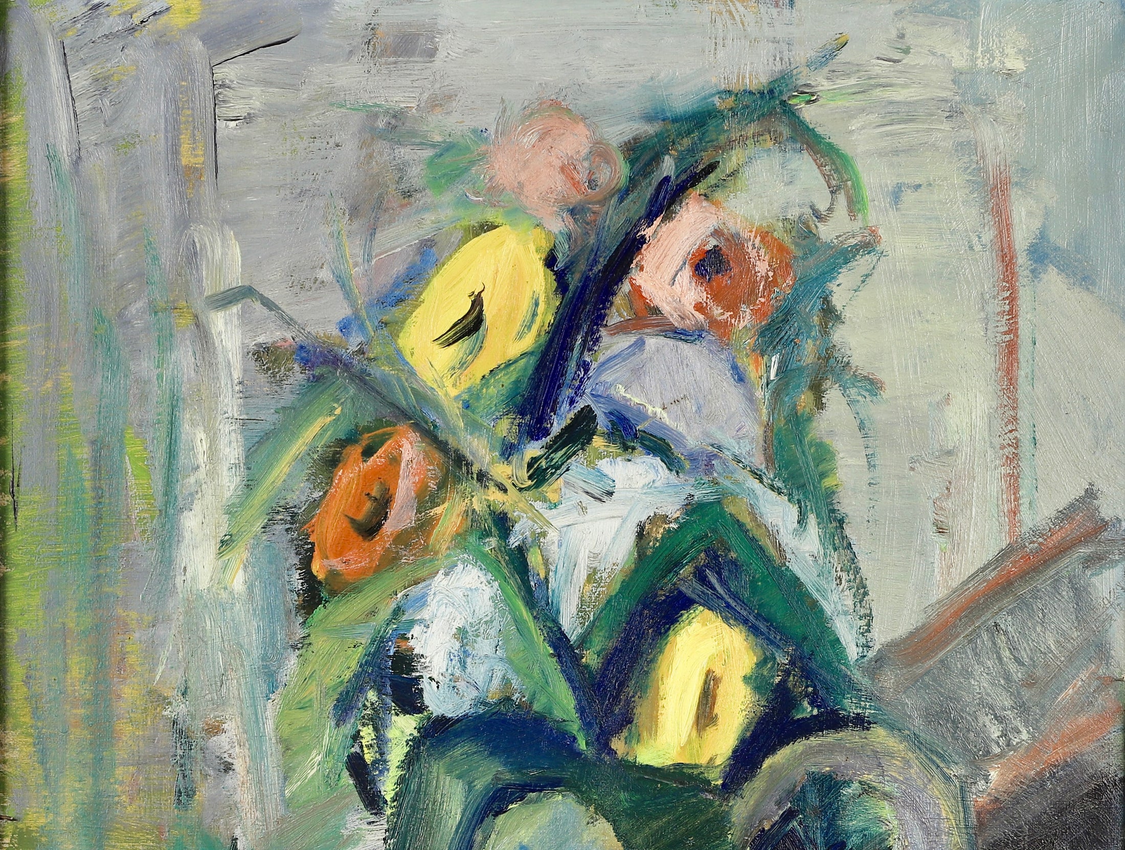 Vintage Art Still Life Original Oil Painting From Sweden H Cardell