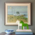 Load image into Gallery viewer, Striking Vintage Coastal Oil Painting From Sweden by A Kruger
