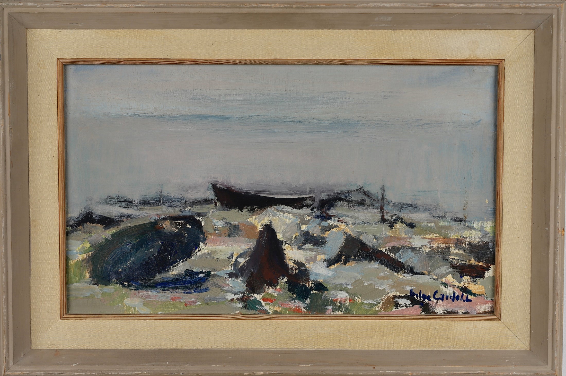 Vintage Art Original Oil Painting From Sweden H Cardell