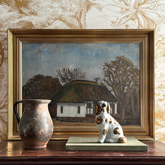 Original Vintage Farmhouse Oil Painting from Sweden