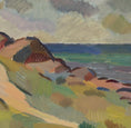 Load image into Gallery viewer, Mid Century Coastal Oil Painting Sweden E Andersson
