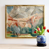 Mid Century Vintage Original Landscape Oil Painting From Sweden 1956